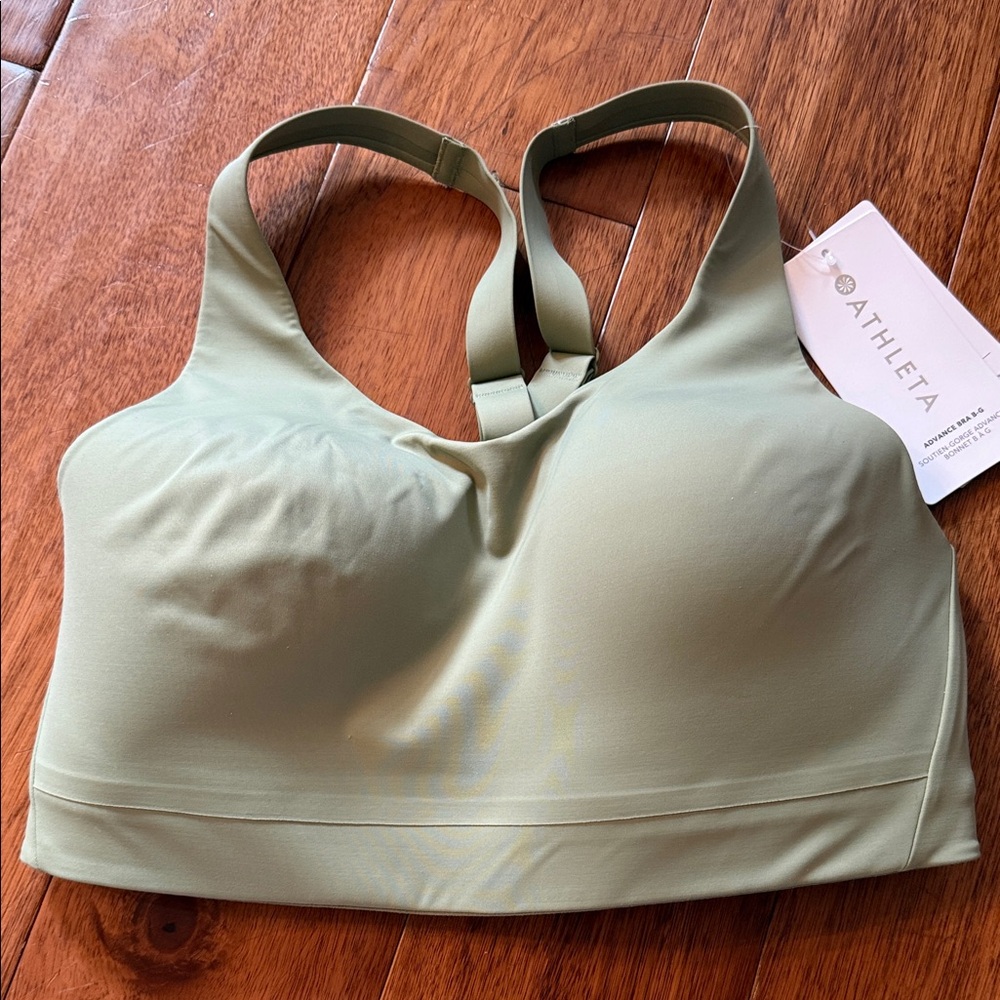 Athleta Sage Green Seamless Molded Sports Bra